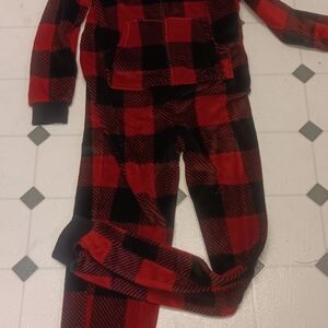 Holiday Time Red and Black Plaid Pajama Set
